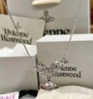 Vivienne Westwood 蝴蝶結土星項鍊 粉色款