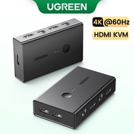 UGREEN 4K60Hz HDMI KVM Switch 2 IN 1 OUT Ultra HD HDMI Switcher Box For Sharing Monitor