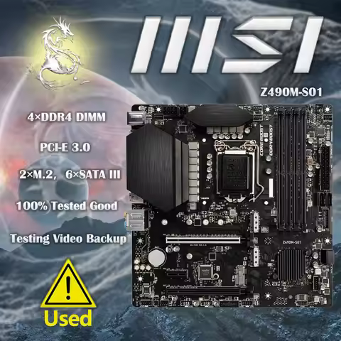 Motherboard MSI Z490M-S01 128GB LGA 1200 DDR4 Micro ATX Mainboard 100% Tested Fully Work