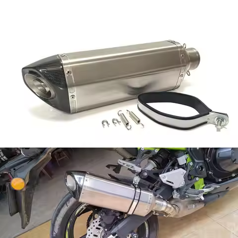Hexagon Titanium Alloy Motorcycle Exhaust DUKE 390 RC390 Duke 790 Exhaust Akrapovicses Moto Exhaust 