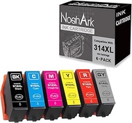 NoahArk 6 Packs 312XL 314XL Compatible Ink Cartridges Replacement for 312 T312 314 T314 for Expressi