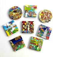 Vietnam Travel Souvenirs Refrigerator Stickers Hanoi Da Nang Tourist Souvenirs Fridge magnet Magneti
