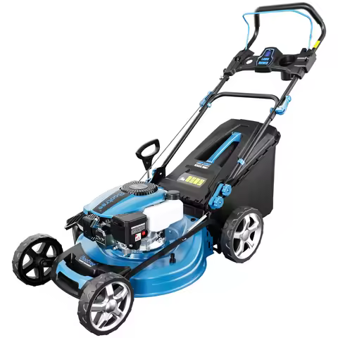 Gas Powered Push Lawnmower, Self-Propelled Gas Lawnmower, 21-Inch Cutting Deck, 201cc 4-Cycle Engine