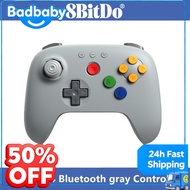  Grey 8Bitdo 64 Bluetooth Gamepad N64 Style Controller Compatible with Analogue 3D, Switch 2, Windo