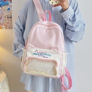 Japanese Style Ita Backpack Transparent Badge Ita Bag Doll Bag Stylish Girls Student School Bag Smal