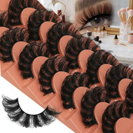 Fluffy 8D Volume Eyelashes – 17mm Curly Full Strip for Bright Eyes  Bulu Mata Tebal 8D Volume – Jalu