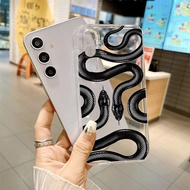 Soft 3D Printing Snake Pattern Case for Samsung Galaxy A55 A35 A25 A15 5G A05 A05s A04 A04S A14 5G A