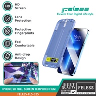 Feless  ฟิล์มกระจก แบบเต็มจอ 9D สำหรับ iPhone 13 Pro Max/13 Pro/13/12 Pro Max/12 Pro/12/11/XS Max/XR/X/8/7Plusฟิล์มติดโทรศัพท์ Artifact ฟิล์มป้องกันโทรศัพท์การจัดตำแ