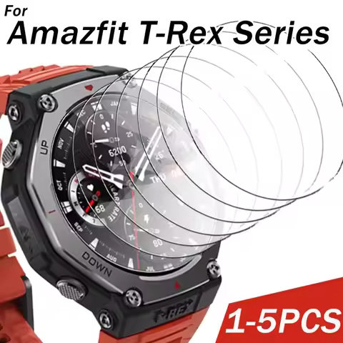 1-5PCS Tempered Glass Film For Amazfit T-rex 3 2 Screen Protector Glass Anti-scratch Film For Amazfi
