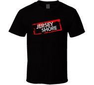 Jersey Shore Logo Mtv Tv Show Men Black Tees Shirt Size S-3XL Shirts Homme Novelty T Shirt Men XS-4XL-5XL-6XL