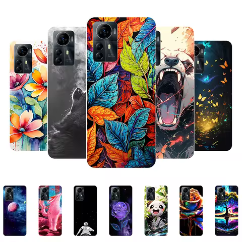 For TCL 30 SE Case 30SE Leaves Panda Soft Silicone Back Cover for TCL 30 SE 6165A 6165H Bumper TCL30