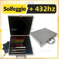10 Tuning Forks Set Solfeggio+432hz Set Tuning Fork Colorful Tuning Fork Aluminum Box Tuning Fork 17