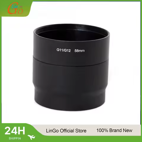 LinGo LensAdapter Tube 58mm Two Pieces Metal Lens Filter Adapter Tube For Canon G10 G11 G12 Digital 