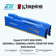 Kingston HyperX | DDR3 Ram | 8GB | 1600/1866Mhz | Desktop RAM