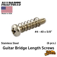 Allparts Electric Guitar Bridge Length Screw Tail Nut (6pcs)