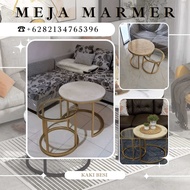Meja marmer untuk ruang tamu minimalis modern terbaru kombinasi kaca dan besi set kursi tamu minimal