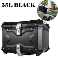 Aluminium Top Box 55L 55 Liter Silver Black Super Light Ringan X Mark Pangkah Tanda 100% Premium Leather Inner Cover