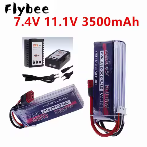 2S 3s Lipo Battery 7.4v 11.1v 3500mAh 30C Battery For MJX Hyper Go H16P H16E H16GT H16BM H16PL 14301