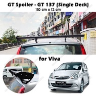 GT 137 ( Single Deck ) EASY DIY Car Racing GT Spoiler Powder Coated Aerodynamics Design Aluminum Rea