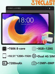Teclast T45HD 2024平板電腦（Unisoc T606 8核心1.6GHz / 8GB RAM / 128GB ROM / 10.51英寸1920 * 1200iPS TDDI / WIFI5G / 4G雙卡LTE / BT 5.0 / 7200mAh / Type-C / 8MP + 13MP攝像頭/ Android 13）限時免費贈送隨機顏色皮革套