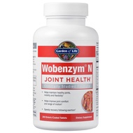 [Made in USA] Garden of Life Wobenzym N Joint Health Tablets, 200 Count - Enzyme Supplement for Join