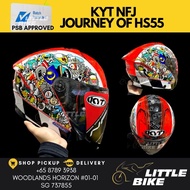 PSB APPROVED kyt nfj journey of hs55 55 open face motorcycle helmet
