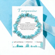 Turquoise Crystal Chips Pebble Stone Bracelet | Code: BC-06