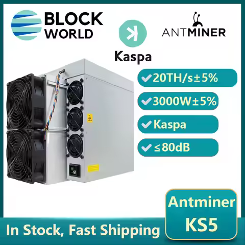 New Antminer KS5 20TH/s 3000W Kaspa Miner Antminer KAS KS5 Mining Crypto KAS Miner Antminer Kaspa KS