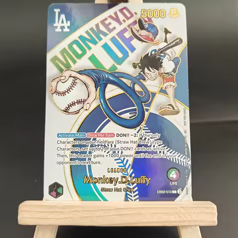 DIY OPCG ONE PIECE CARD Monkey.D.Luffy (010) (Dodgers x ONE PIECE) EB02-010 One Piece Promotion Anim