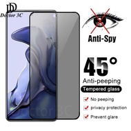 Anti Spy Privacy Full Cover Tempered Glass For Xiaomi Mi 13T 13 12 12T 11T 10T 9T 11 Lite 9 Pro 4G 5G 2023
