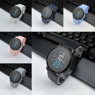 LKS - JAM TANGAN BULAT LED STRAP RUBBER DIGITAL PRIA WANITA LED WATCH GROSIR JAM TANGAN MODEL TERBAR