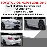 TOYOTA VIOS DUGONG  NCP93 2008-2012 GT STREET FULLSET SKIRTING (FRONT SKIRT ,SIDE SKIRT, REAR SKIRT)