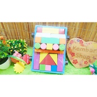 Product Code: 5 - 24pcs WOODEN CAR BLOCKS COLORFUL BLOCKS