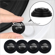 Mercedes Benz AMG W212 W205 W176 4Pcs Car Sound Insulation Cushion Door Luminous Shockproof Buffer Gasket Stickers Auto Accessories