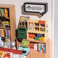 Rolife Super Creator Fascinating Book Store DIY Miniature House Kit DW004