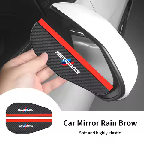 2PCS Car Rearview Carbon Fiber Mirror Rain Eyebrow Car Mirror Accessories For BMW E46 E90 E60 F30 F1