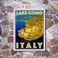 Como Italy Travel Wooden Poster - Home Wall Decoration Display