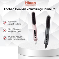 Enchen Sikat Pelurus Rambut H2 Cool Air Hair Straightener Comb Negative Ionic Hair Straightener Wire