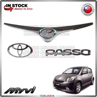 [CHROME] 3in1 Perodua Myvi Toyota Passo Conversion Rear Front Bonnet Back Emblem Logo Badge Car Accessories Parts