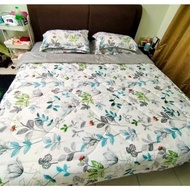 CADAR  "PROYU" Bercorak 100% Cotton 7 In 1 1000TC High Quality Fitted Bedsheet With Comforter (Queen/King)