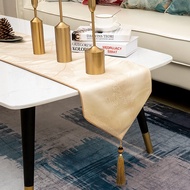 Luxury Feather Jacquard High Precision Cloth Table Runner Wedding  Party Tablecloth For Coffee/Tea T