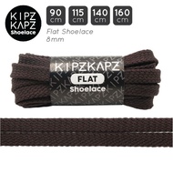 KIPZKAPZ FS11 Dark Brown 90cm 115cm 140cm - Flat Shoelaces Flat Shoelaces 8mm