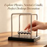 1pc Newton's Cradle Ball - Fun Science Physics Learning Accessory, Fashionable Minimalist Decor, Hom