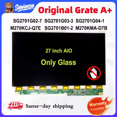 Original New A+ 27'' Only Lcd Glass Screen SG2701G02-7 SG2701G03-3 SG2701G04-1 M270KCJ-Q7E SG2701B01