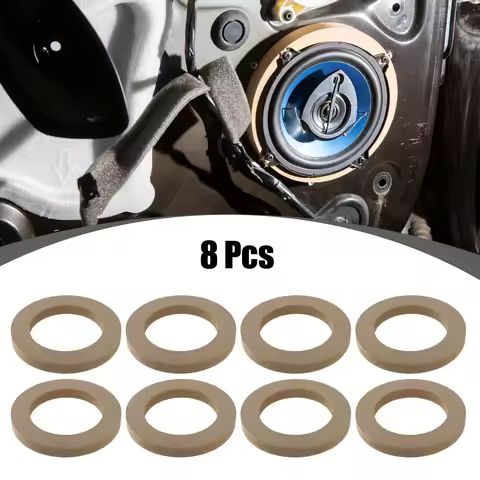 X Autohaux 8 Pcs Universal 4 Inch 5 Inch 6.5 Inch Speaker Subwoofer Mounting Spacer Rings Solid Wood