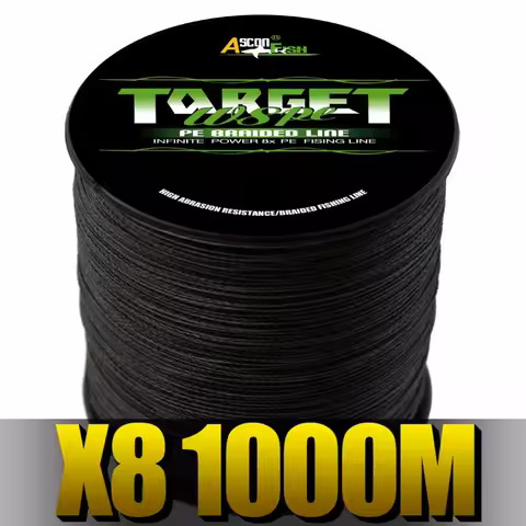 Ascon Fish 8 Strands Braided Fishing Line 1000m Super Strong 8 Braid Wire for Carp Fishing Multifila