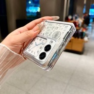 中軸磁吸百福卡適用於PuraX356手機保護殼潮流款手機保護套ins風創意手機殼-單殼不帶標 華為 Mate X5