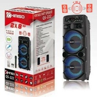 KIMISO QS-222 Speaker Bluetooth Karaoke 16 inci Free Microphone kabel