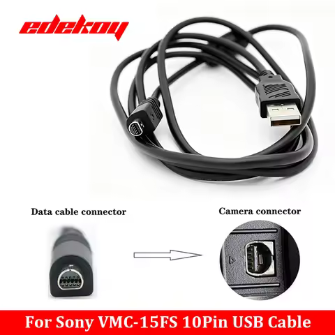 For Sony VMC-15FS Compatible 10Pin USB Cable for Sony Handycam Camcorders