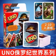 Board Game Genuine UNO Jurassic World UNO Solitaire Board Game Card Classic Uno Multiplayer Leisure 